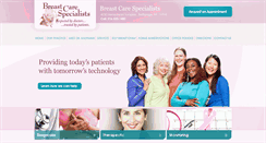 Desktop Screenshot of breastcarespecialist.com