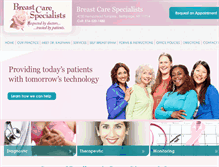 Tablet Screenshot of breastcarespecialist.com